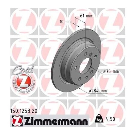 Zimmermann Brake Disc - Standard, 150125320 150125320